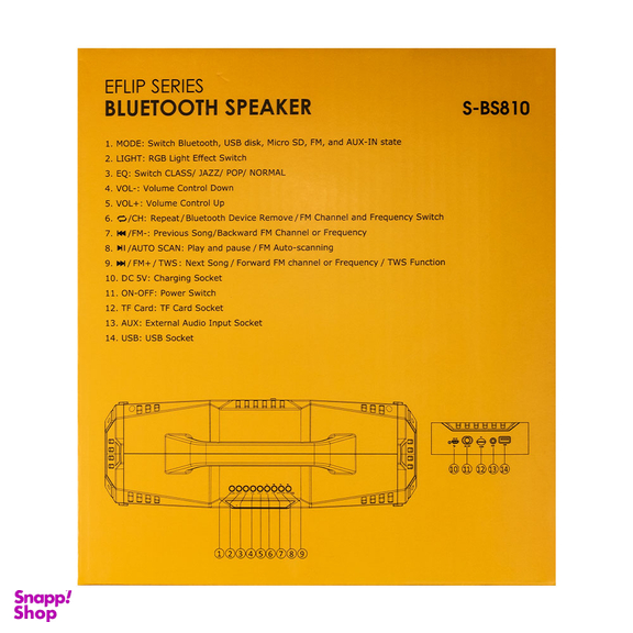 اسپیکر بلوتوثی قابل حمل سیبراتون مدل S-BS810