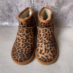 نیم بوت زنانه طرح آگ مدل پلنگی