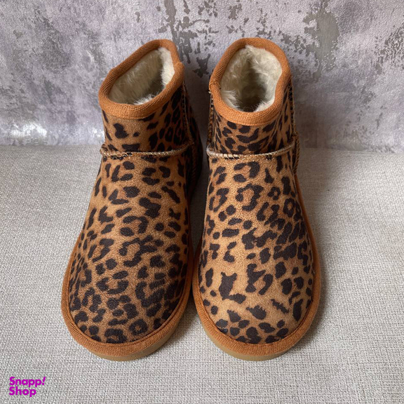 نیم بوت زنانه طرح آگ مدل پلنگی