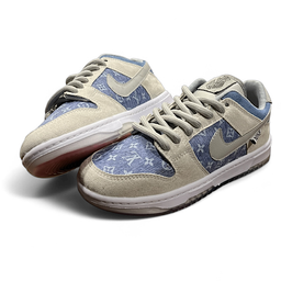 کتانی مردانه طرح نایکی مدل لویی ویتون کد SB رنگ آبی طوسی