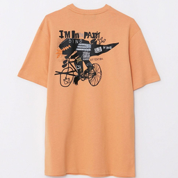 تیشرت آستین کوتاه مردانه ال سی وایکیکی مدل پشت دراگون