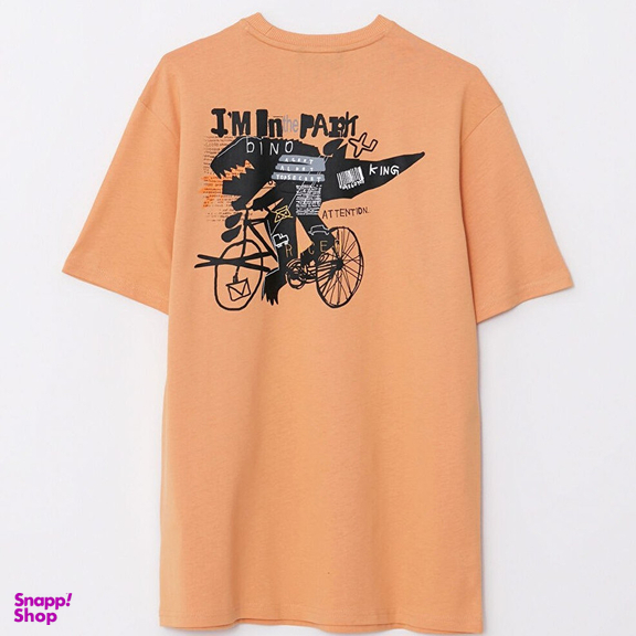 تیشرت آستین کوتاه مردانه ال سی وایکیکی مدل پشت دراگون