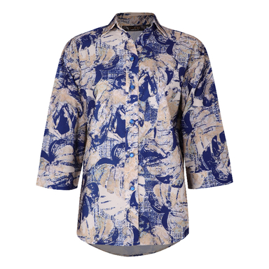 شومیز کرپ زنانه لوینت مدل ماتیسا کد 0130 رنگ آبی