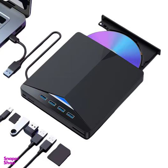 درایو DVD اکسترنال 7 در 1 طرح ایده مدل External DVD Drive Super Slim