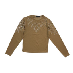 بلوز زنانه کد SOLO B11 رنگ نسکافه ای