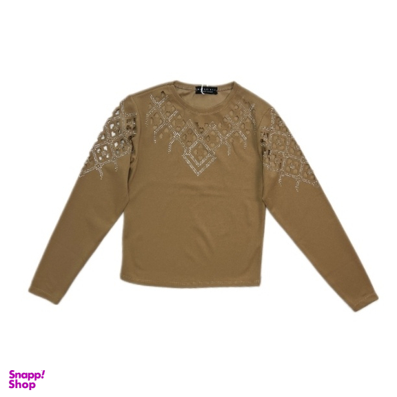 بلوز زنانه کد SOLO B11 رنگ نسکافه ای