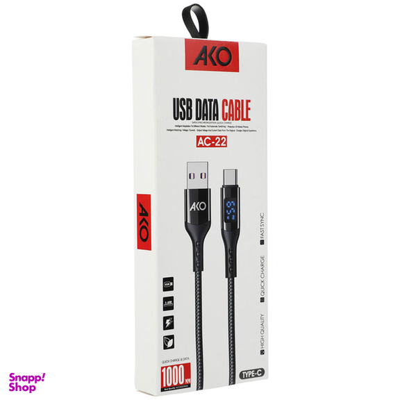 کابل تبدیل USB-A به USB-C آکو مدل AC-22 طول ۱ متر