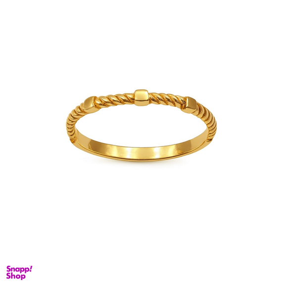 انگشتر طلا 18 عیار زنانه زرلاین مدل مینیمال پیچ تاب کد R-200035 سایز 52