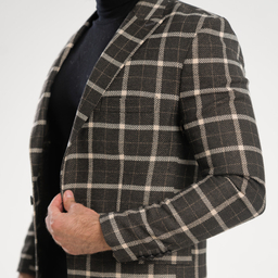 کت مردانه مدل چهارخانه درشت سناتور 4-4