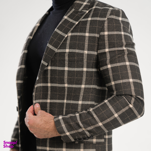 کت مردانه مدل چهارخانه درشت سناتور 4-4