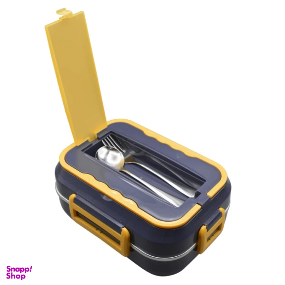 ظرف غذای برقی مدل GS-m-M-DFH-238598 به همراه قاشق و چنگال