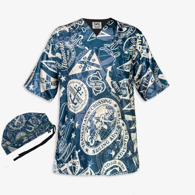 ست کلاه و روپوش پزشکی مردانه تادو مدل SRO35