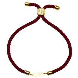 دستبند طلا 18 عیار زنانه وی وی گلد گالری مدل قلب بینهایت جدید marron6008