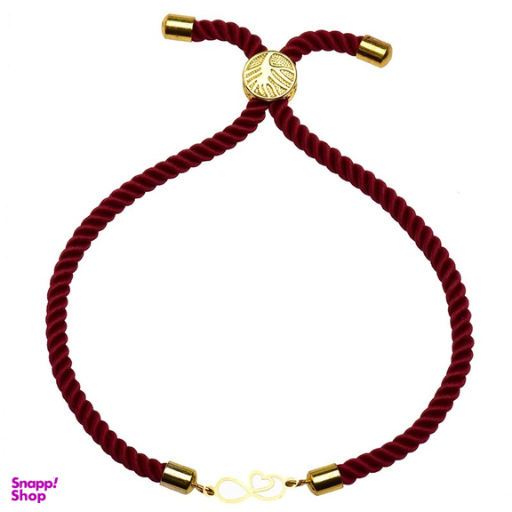 دستبند طلا 18 عیار زنانه وی وی گلد گالری مدل قلب بینهایت جدید marron6008