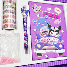 بسته لوازم تحریر مدل کرومی عروسکی کد 03 مجموعه 11 عددی