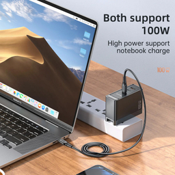 شارژر دیواری 100 وات مک دودو مدل GaN 100W 3-Port به همراه تبدیل برق