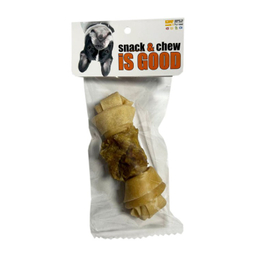 تشویقی سگ شهر پت مدل ایز گود استخوان گره ای دورپیچ سیرابی طول 12 سانتی متر