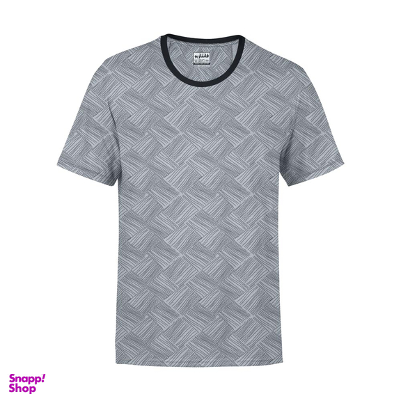 تیشرت آستین کوتاه مردانه فانتازیو مدل ژئومتریک رنگ آبی