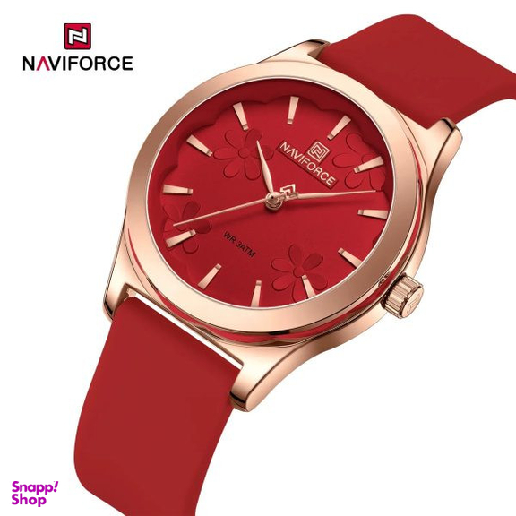 ساعت مچی عقربه ای زنانه نیوی فورس طرح گل مدل nf5051