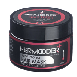 ماسک مو کاسه ای هرمودر مدل آبکشی مناسب موهای رنگ شده حجم 300 میلی‌ لیتر