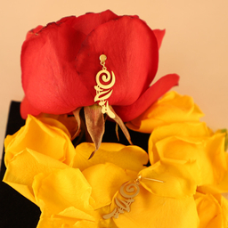 نیم ست طلا 18 عیار زنانه الن نار مدل   ELN9959