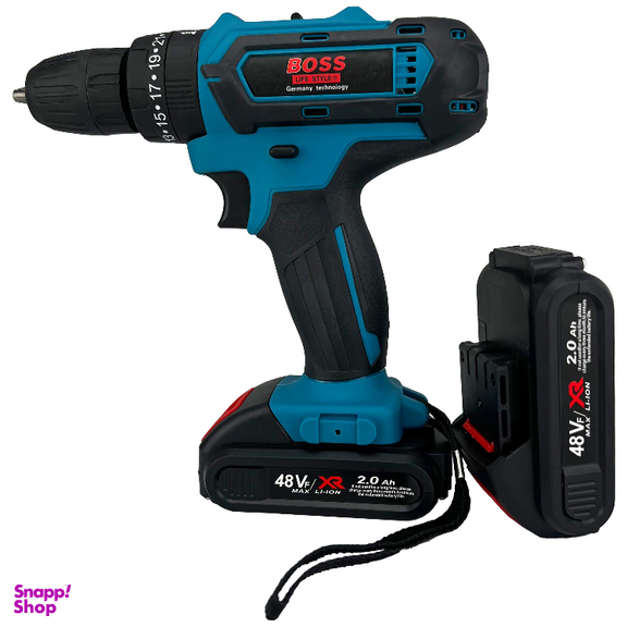 دریل و پیچ گوشتی شارژی چکشی باس کد BS-48VF مجموعه 27 عددی