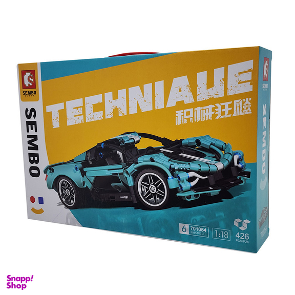 ساختنی سیمبوبلاک مدل ماشین مسابقه درب بازشو چرخ متحرک