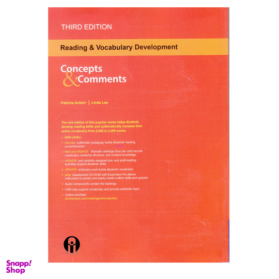 کتاب Concepts and comments اثر Patricia Ackert and Linda Lee انتشارات الوندپویان به همراه سی دی