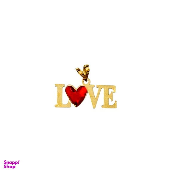 پلاک گردنبند طلا 18 عیار زنانه طرح لاو کد 0024