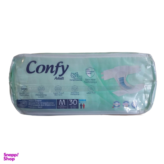 پوشک بزرگسال کانفی پرمیوم سایز مدیوم بسته 30 عددی