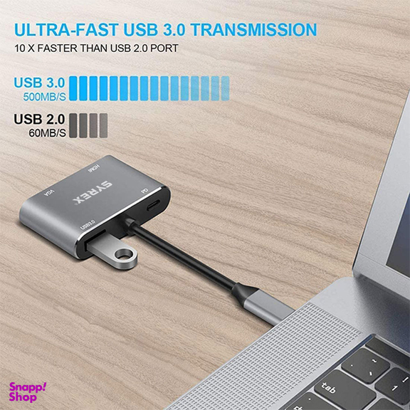 هاب 4 پورت سایرکس مدل SX-UBC4H