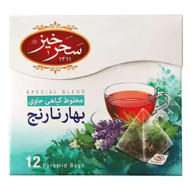 دمنوش بهارنارنج سحرخیز بسته 12 عددی