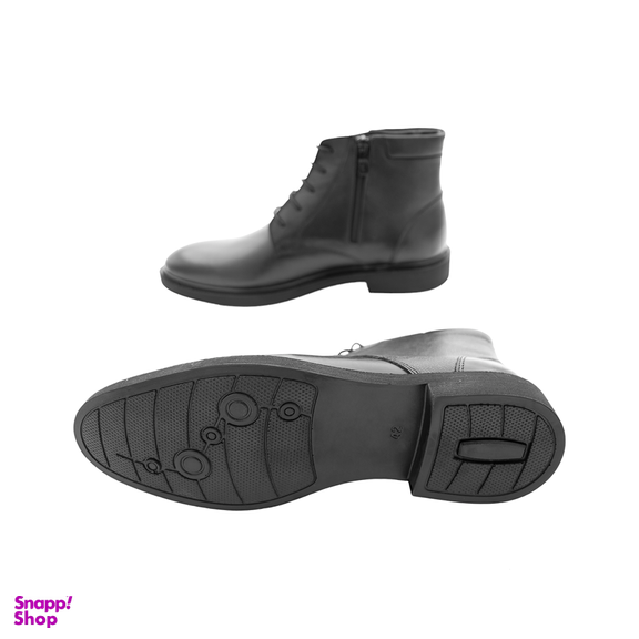 بوت مردانه چرم کد 0090PF رنگ مشکی