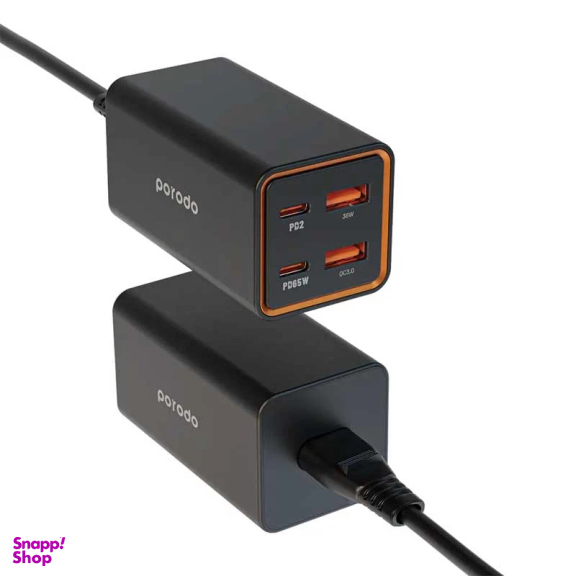 آداپتور شارژر رومیزی 4 پورت پرودو مدل GaN Desktop Charger PD 65W PD-FWCH014-BK