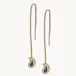 گوشواره نقره زنانه گیرا مدل بته جقه کد G0687