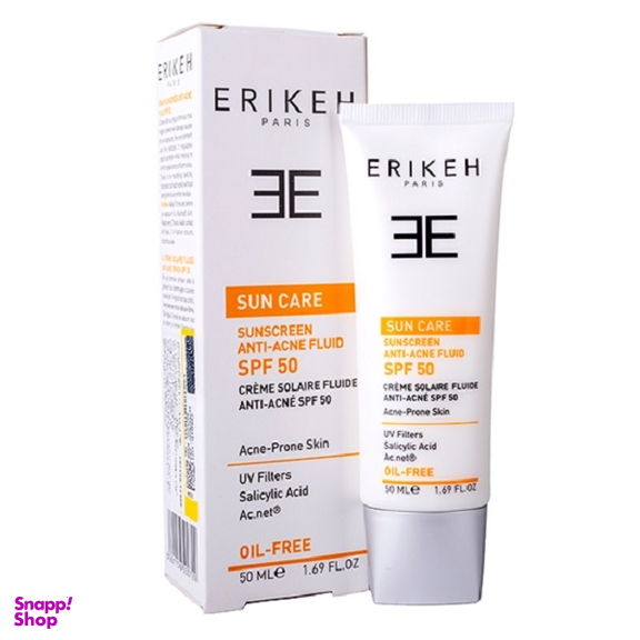 کرم ضد آفتاب بی رنگ اریکه مدل Anti Acne حجم 50 میلی‌ لیتر