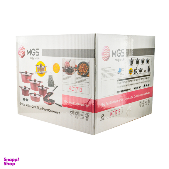 سرویس قابلمه 15 + 2 پارچه گرانیت ام جی اس طرح کره ای C کد 100000005183