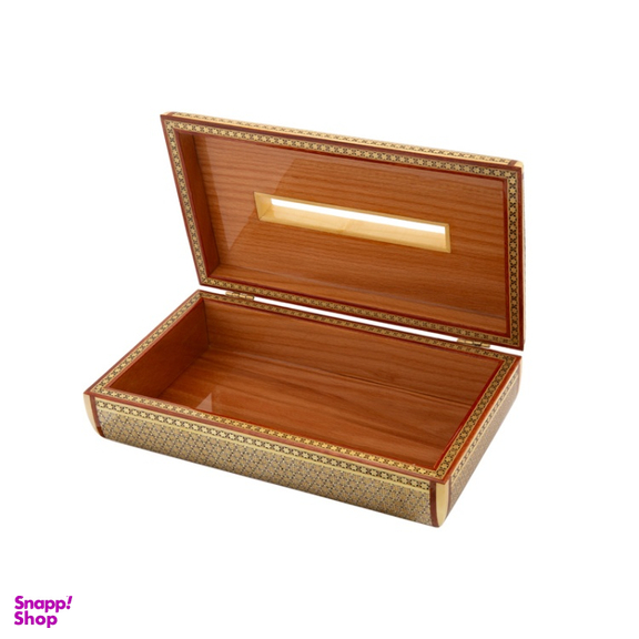جعبه دستمال کاغذی خاتم کاری خادم ملت کد 534