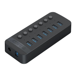 هاب 7 پورت USB3.0 اوریکو مدل کلید دار CT2U3-7AB آداپتور دار