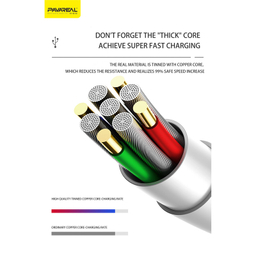 کابل تبدیل USB به MicroUSB پاواریال مدل DC-125 طول 1 متر