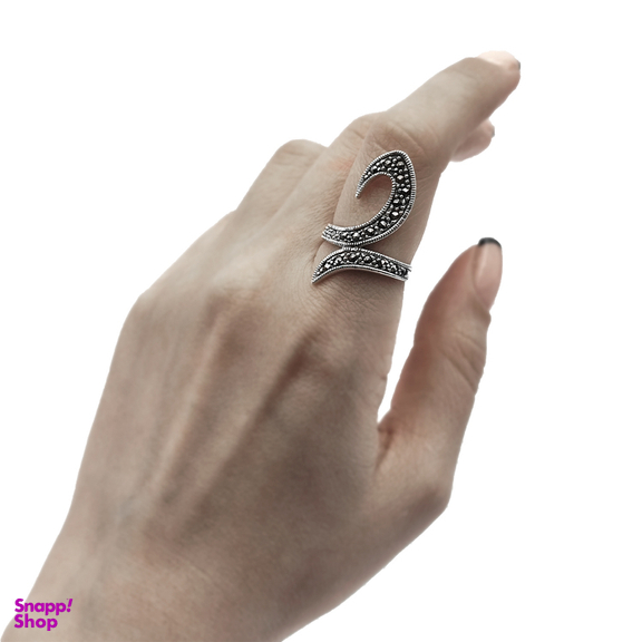 انگشتر نقره زنانه مدل پیچ کد 12378