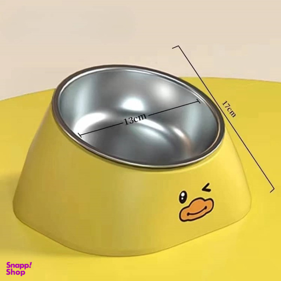 ظرف آب و غذای سگ و گربه مدل شیب دار طرح اردک کد 21567