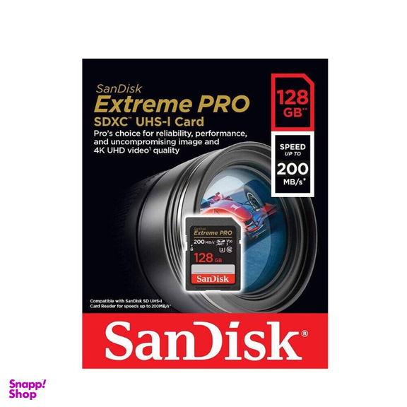 کارت حافظه سن دیسک MicroSDHC مدل Extreme PRO SDX UHS-I SPEED 200MB ظرفیت 128 گیگابایت