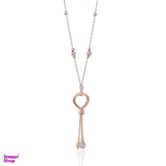 گردنبند طلا 18 عیار زنانه داریم مدل گوی و قلب توخالی