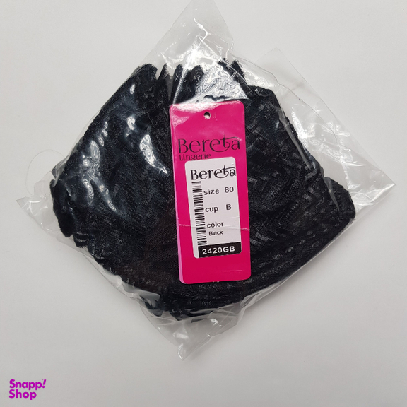 ست شورت و سوتین زنانه برتا مدل توری کد 2420GB رنگ مشکی