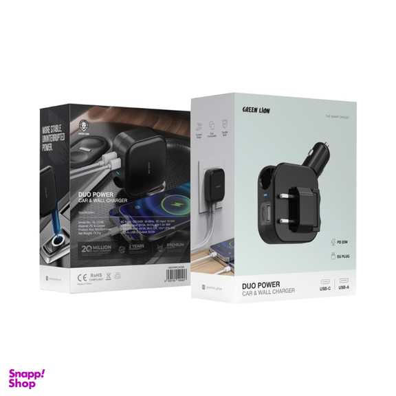 شارژر فندکی موبایل گرین لاین مدل Duo Power