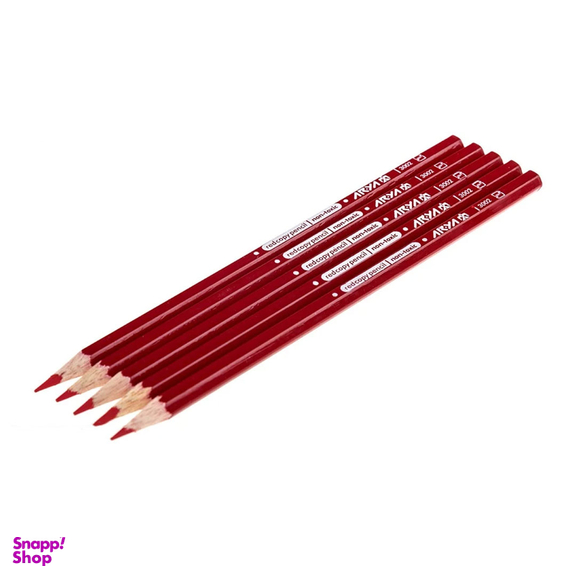 مداد قرمز آریا کد 3002 بسته 12 عددی