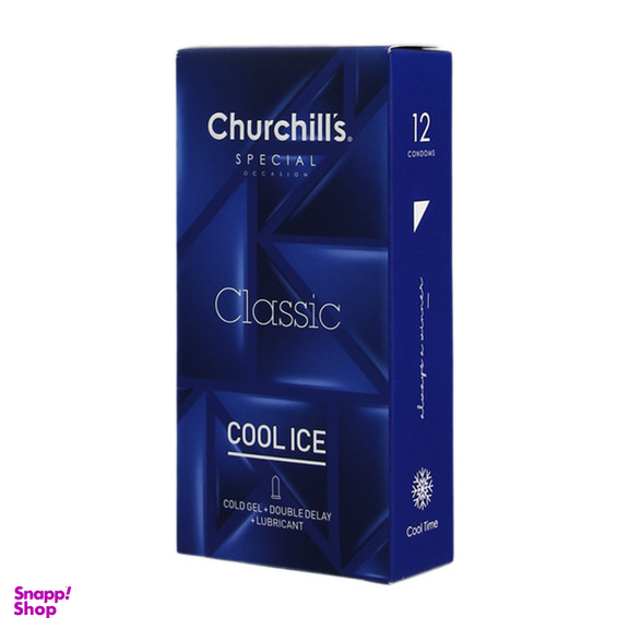کاندوم چرچیلز مدل Classic Cool Ice بسته 12 عددی