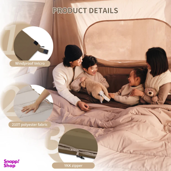کيسه خواب 12- درجه نیچرهایک مدل YC300 Extra Wide Square Cotton Sleeping Bag کد CNK2300019