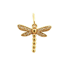 پلاک گردنبند طلا 18 عیار زنانه سی دا مهر مدل سنجاقک